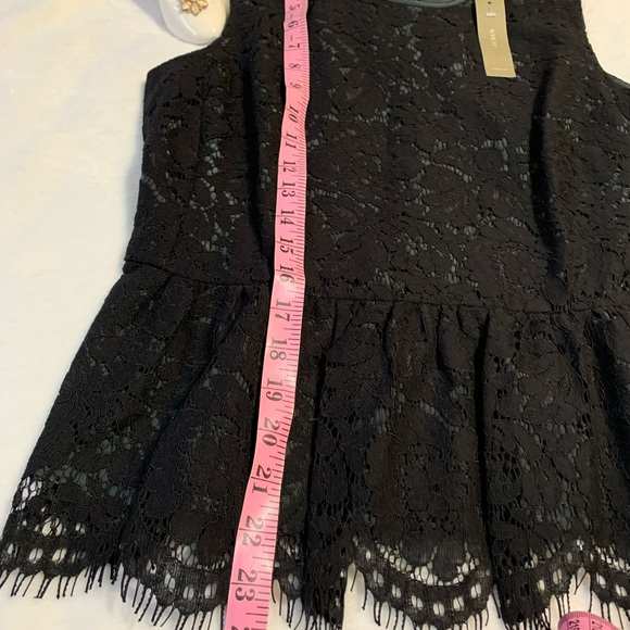 J. CREW black ladies Peplum Sleeveless lace round neck top size 6 NWT - Picture 6 of 11